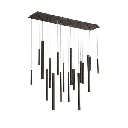 EUROFASE Santana Contemporary LED Chandelier, 18-Light, 900 Lumens, Black/Black 31446-013